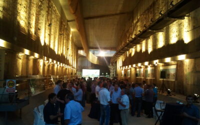 Acto de celebración de las obras del AVE en el túnel de la Sagrera